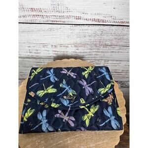 LUG Packable Travel Jewelry Organizer Dragonfly Quilted Fold Up Case Pockets